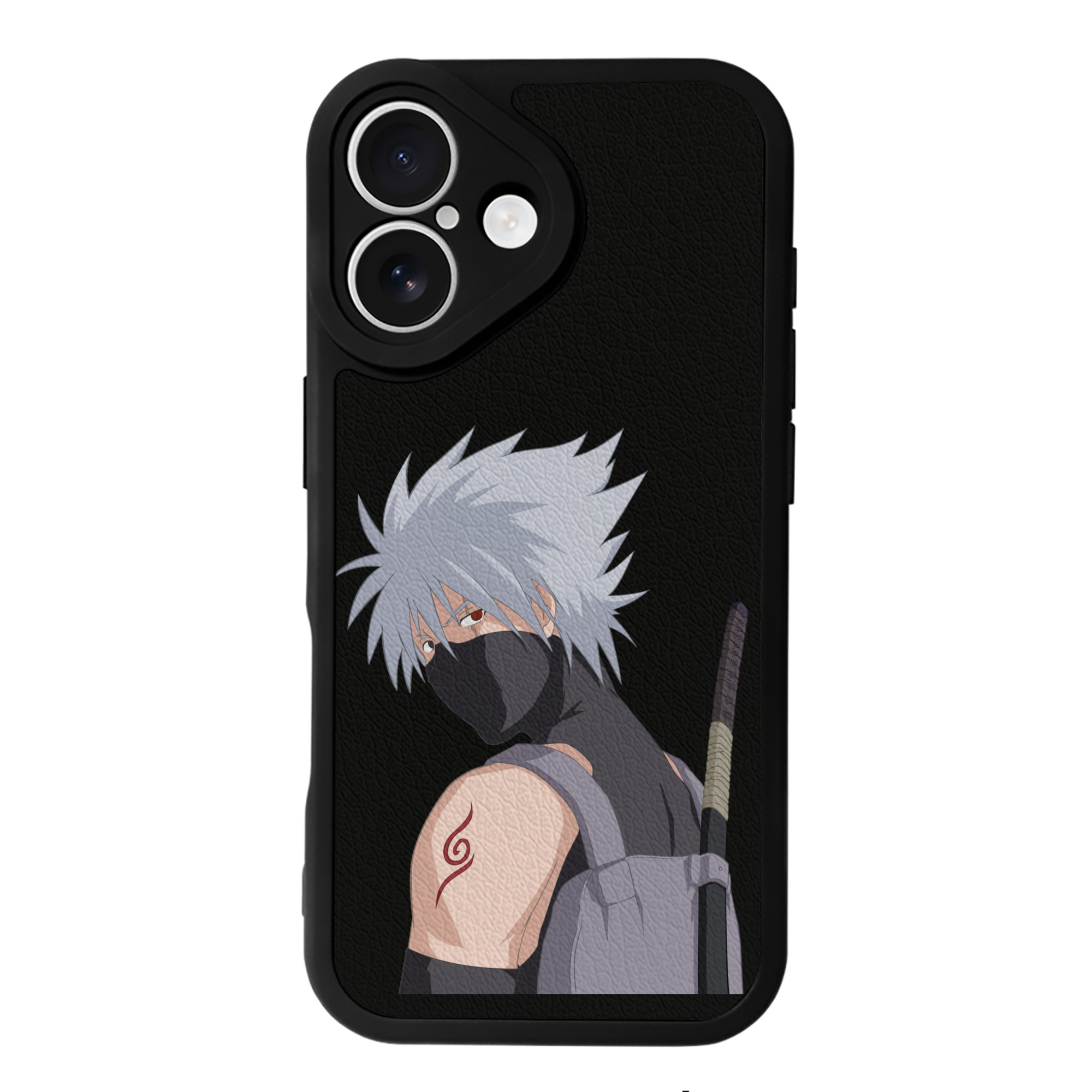 （画像用） NARUTO -ナルト- はたけ カカシ Hatake Kakashi 【iPhone 16シリーズ対応】シリコンスマホケース（レザー調） 材質：シリコン